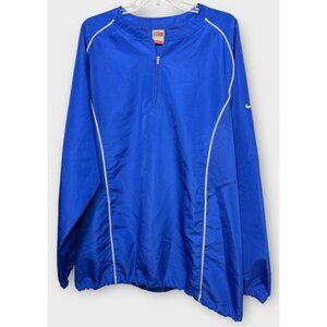 Nike Team FitDry Men's XL 1/4 Zip Blue Pullover Windbreaker Athletic Jacket‎